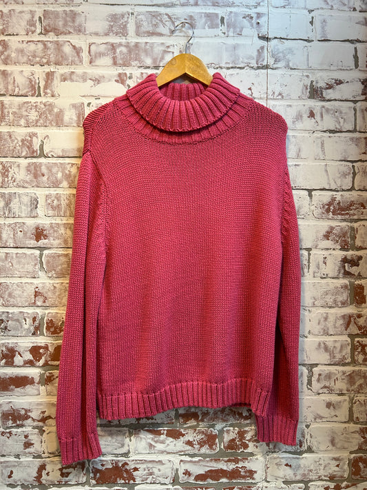 XL - John Paul Richard pink knit long sleeve sweater