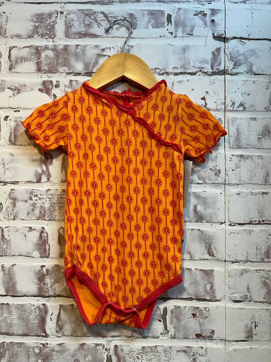 18-24 months - kickee pants orange ruffle onesie