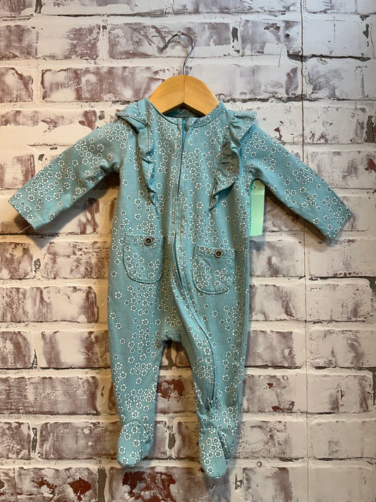 3-6 months - Jessica Simpson blue floral sleeper