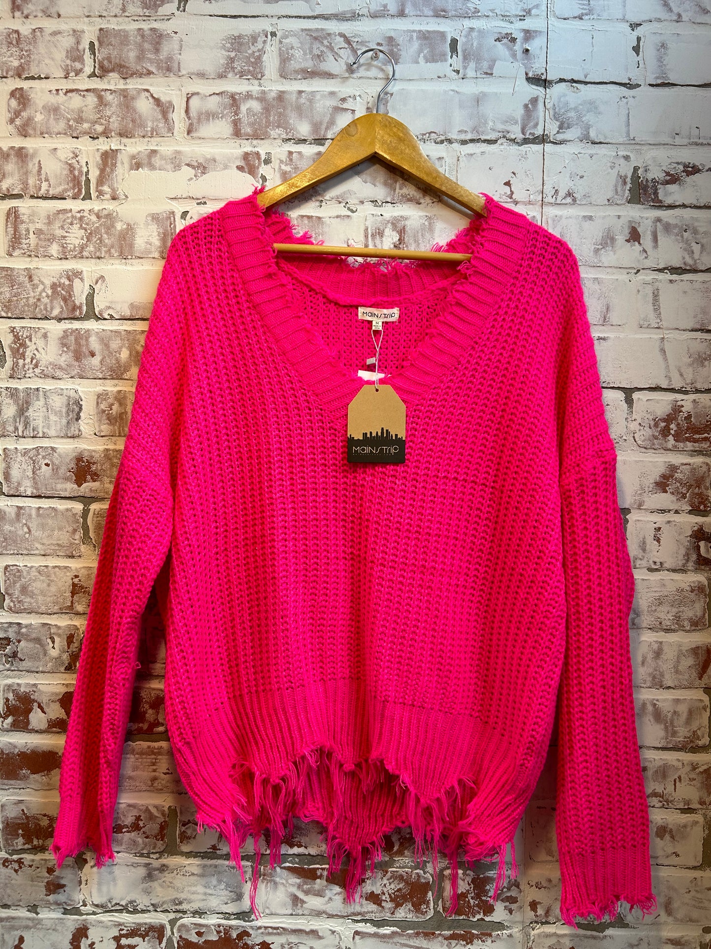 Medium - Main Strip pink sweater