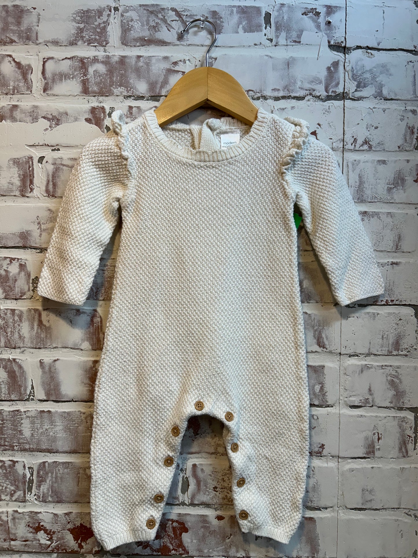 6-9 months - modern moments by gerber cream knit jumpsuit